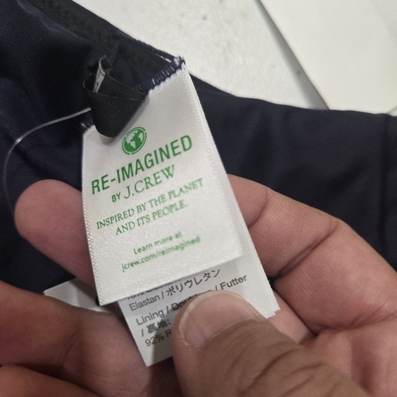 J crew bikini bottom women's size small navy curve waist cheeky bottom mid rise - Picture 9 of 10